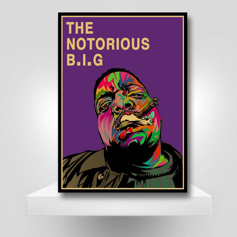 Eminem poster Giấy kraft Treo Tường Trang Trí In Hình rapper Sapper malone Cổ Điển hip hop Cho Quán bar / Phòng Khách