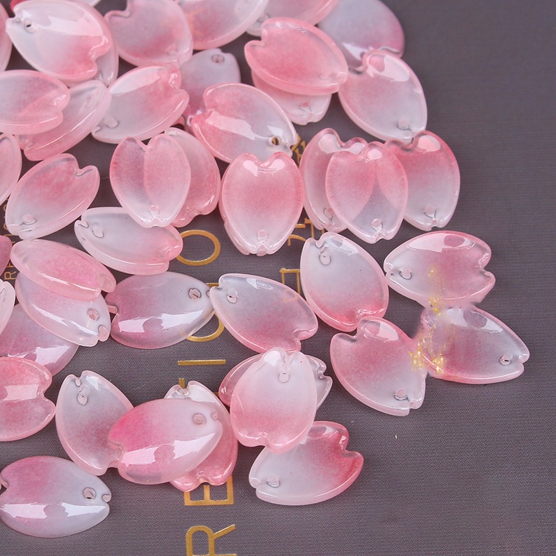 5 cánh hoa anh đào 11*15mm nguyên liệu làm trâm làm trang sức cổ trang cospaly cổ phục