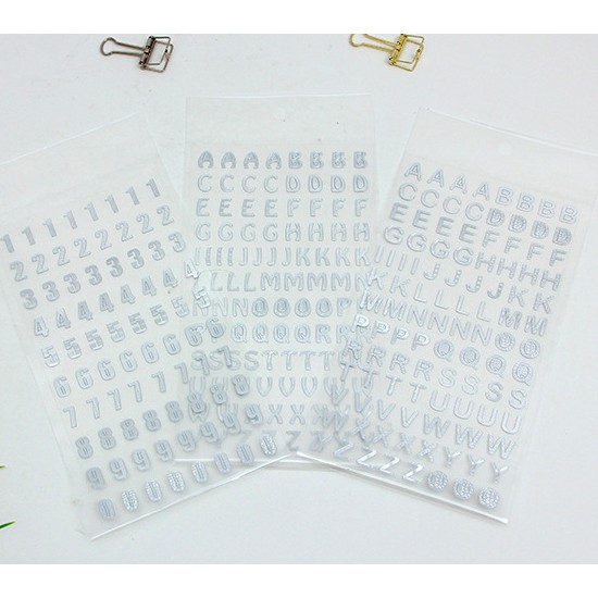 STICKER CHỮ, SỐ 3D DÁN TRANG TRÍ ALBUM, SCRAPBOOK, SỔ TAY, PLANNER ĐA DỤNG