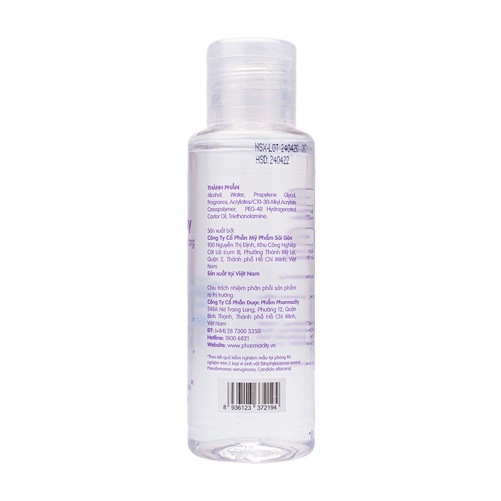 PMC Gel rua tay 100ml Tra Xanh/Lavender