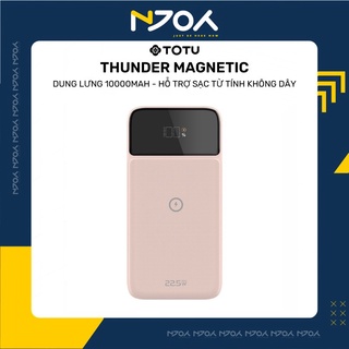 Sạc dự phòng không dây totu thunder magnetic 10000mah sạc nhanh pd 22.5w tích hợp giá đỡ màn hình led cho ip13 pro max