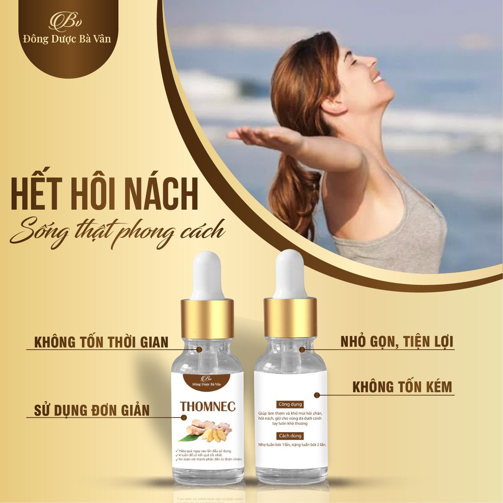 Chính Hãng, Hết Hôi Nách 100% - THOMNEC HIỆU QUẢ NGAY TỪ LẦN DÙNG ĐẦU TIÊN, Sản phẩm của Đông Dược Bà Vân