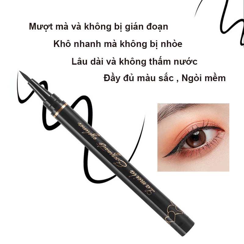 Bút kẻ mắt nước Lameila đậm nét không trôi hàng chính hãng Waterproof Liquid Eyeliner Pen