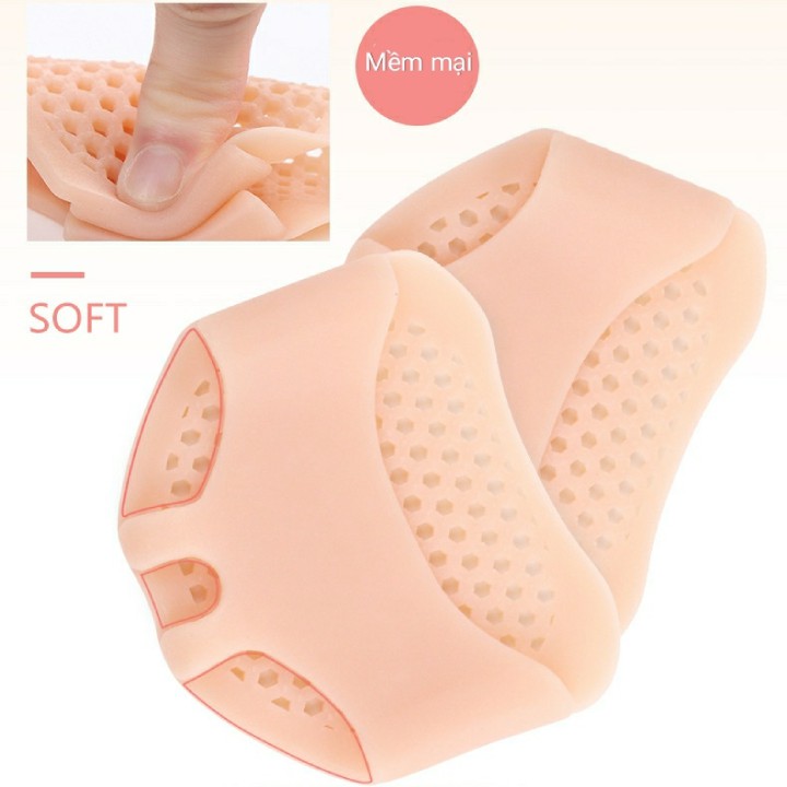 SG - Miếng lót giày silicon tổ ong đệm êm lòng bàn chân trước, bảo vệ chống đau chân khi mang giày cao gót