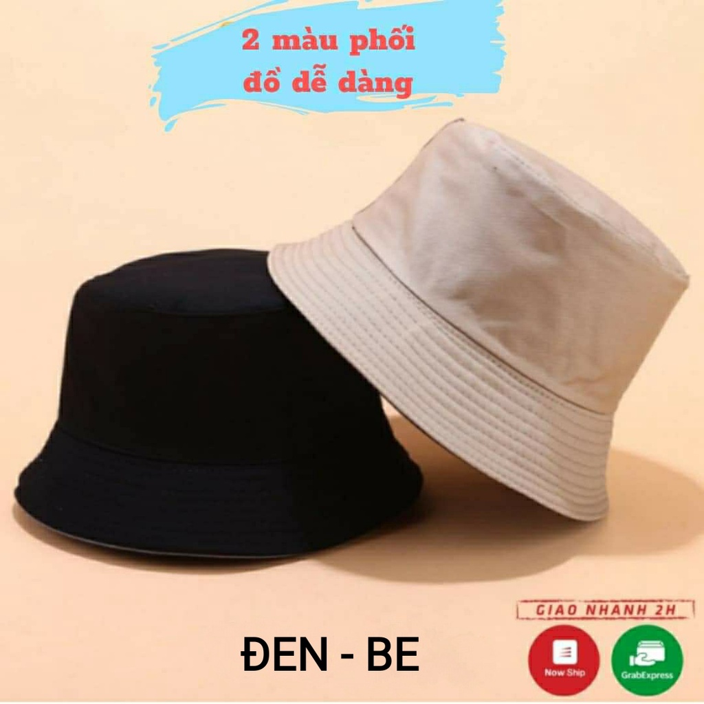 Nón Bucket Kaki Màu Trơn