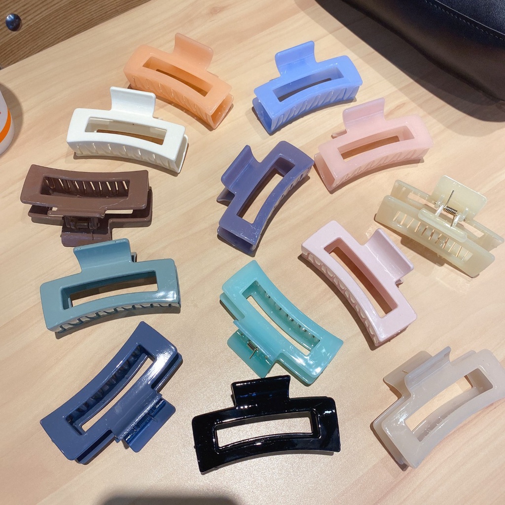 Kẹp Tóc Càng Cua Cho Nữ Hàn Quốc Màu Pastel Nhám Lì/ trơn Dễ Thương - Selenshop