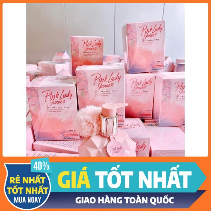 Sữa tắm [ CHÍNH HÃNG 100% ] Sữa tắm xông trắng Pink Lady 300ml có tặng kèm son lì