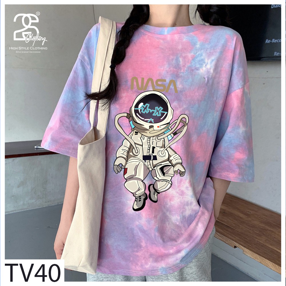 Áo Thun Nam 2s Clothing Cổ Tròn Form Rộng Streetwear Áo Phông Nam Form Rộng Basic Cotton Oversize In Phi Hành Gia TV40 | BigBuy360 - bigbuy360.vn