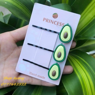 Combo 3 Kẹp tóc mái đính icon trái bơ