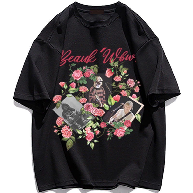 NRVP Áo Thun Nữ Oversize Cổ Tròn Thời Trang Hàn Quốc