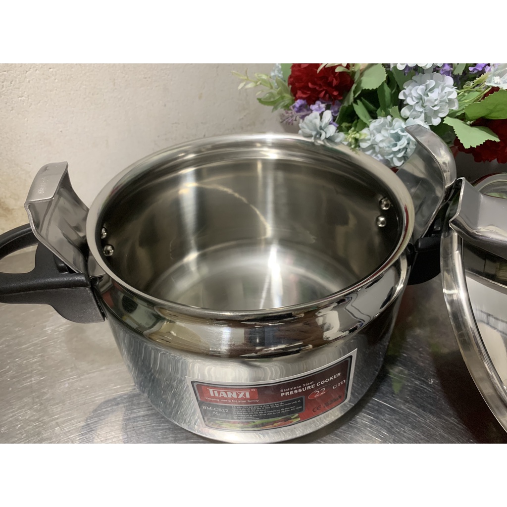 Nồi áp suất Inox cao cấp 304 Tianxi BM-CS22 / 5.0 Lít