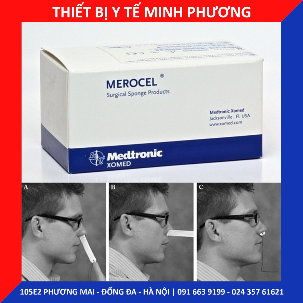 Gạc cầm máu mũi MEROCEL dùng trong thẩm mỹ