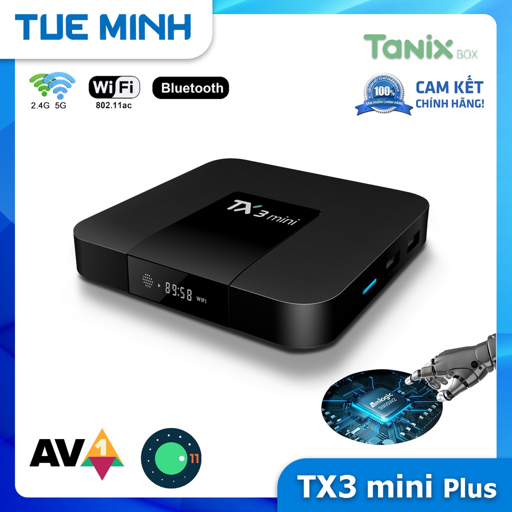 Android TV Box TX3 mini Plus 2022 - Dual Wifi, Android 11, Amlogic S905W2