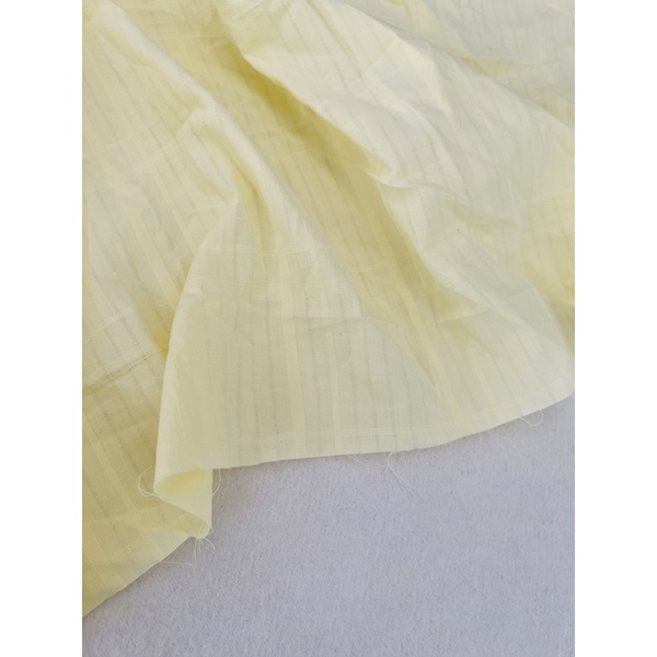 Vải thô cotton màu vàng pastel