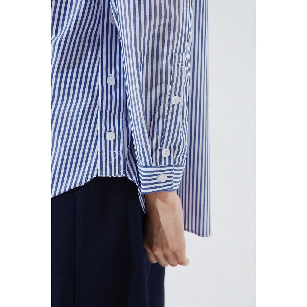 TheBlueTshirt - Oversize Pocket Shirt Modern Blue Stripe - Áo Sơmi Rộng Sọc Xanh