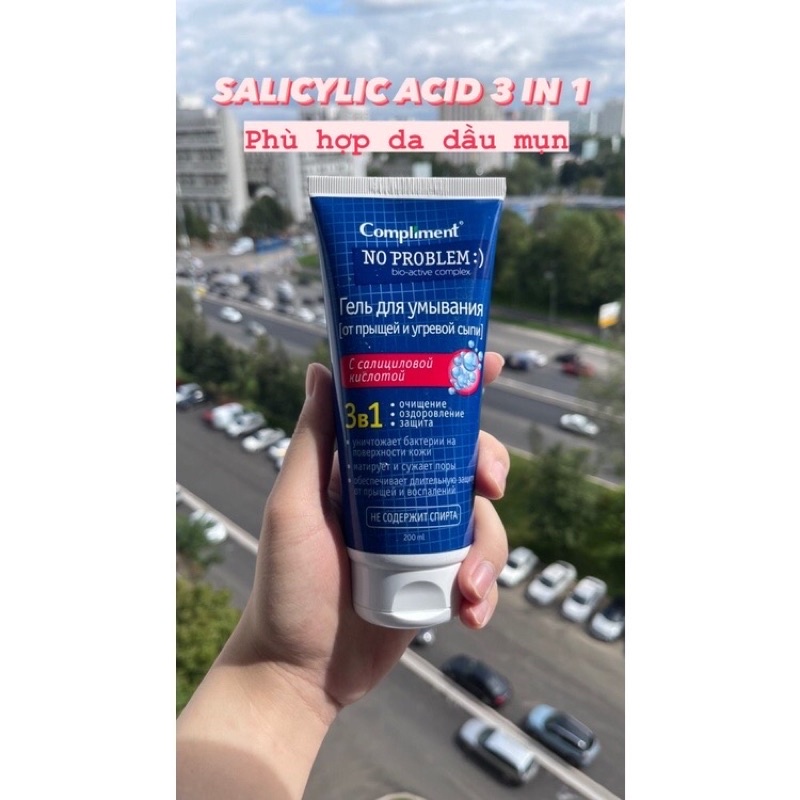 Sữa rửa mặt trắng da compliment giúp căng bóng da, không gây kích ứng Sản phẩm được kiểm chứng tại Nga, cam kết sạch mụn