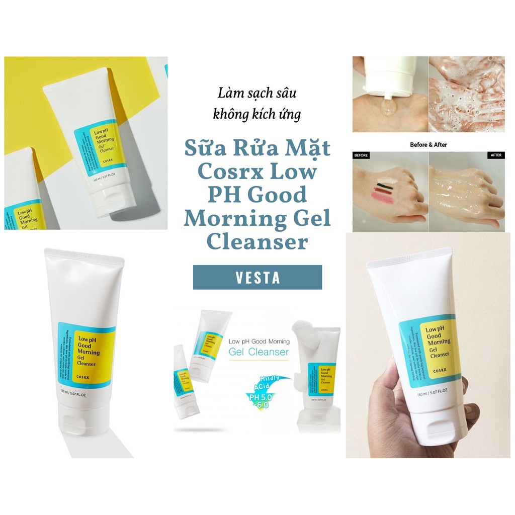 Sữa rửa mặt Cosrx - gel rửa mặt dịu nhẹ Cosrx Low PH Good Morning Gel Cleanser 150ml | BigBuy360 - bigbuy360.vn