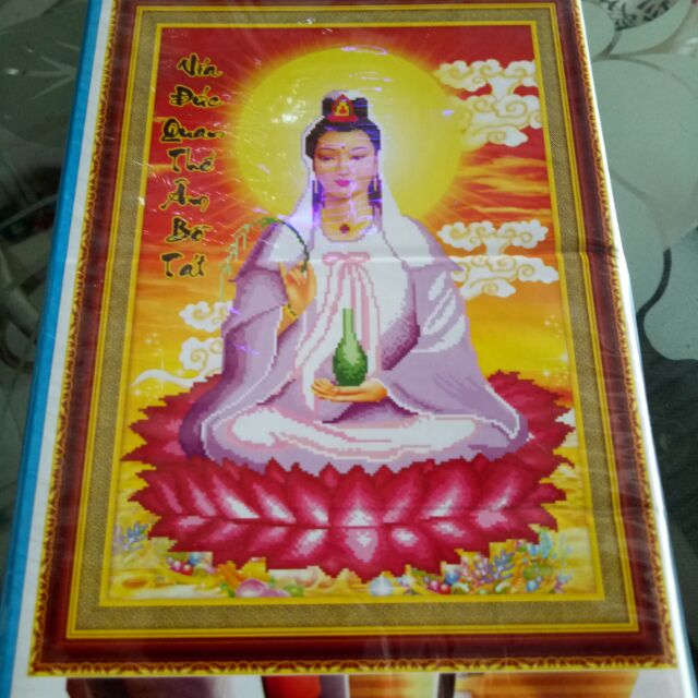 Tranh đá mẹ  quan âm