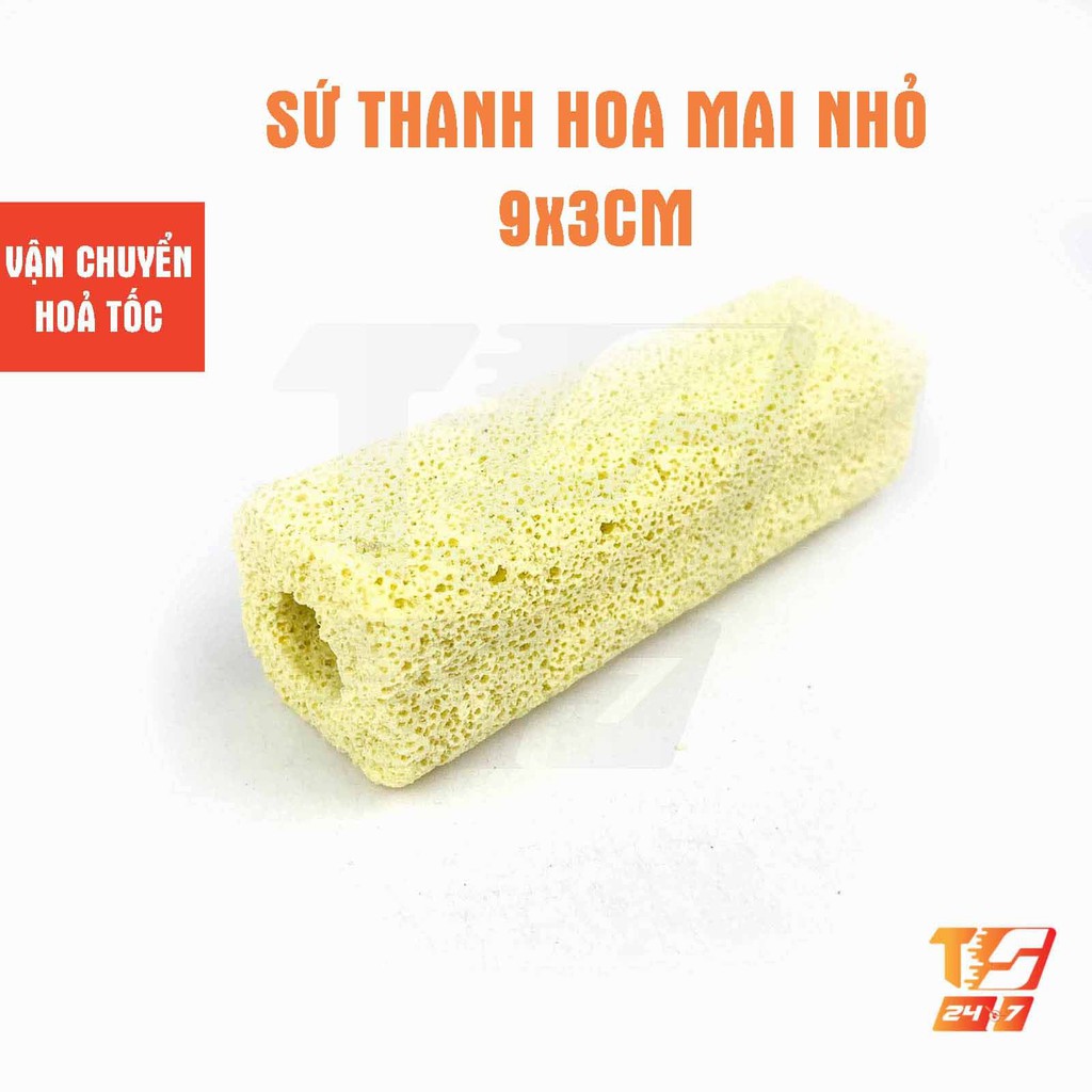 Thanh Sứ Lọc Hoa Mai Nhỏ 9x3cm - Vật Liệu Lọc Nước Hồ Cá, Bể Thủy Sinh