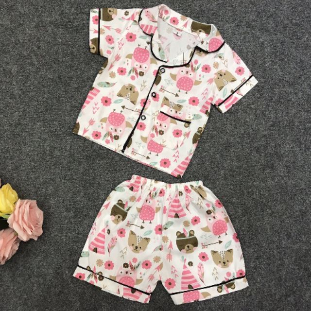 Pyjama thô lụa cho bé