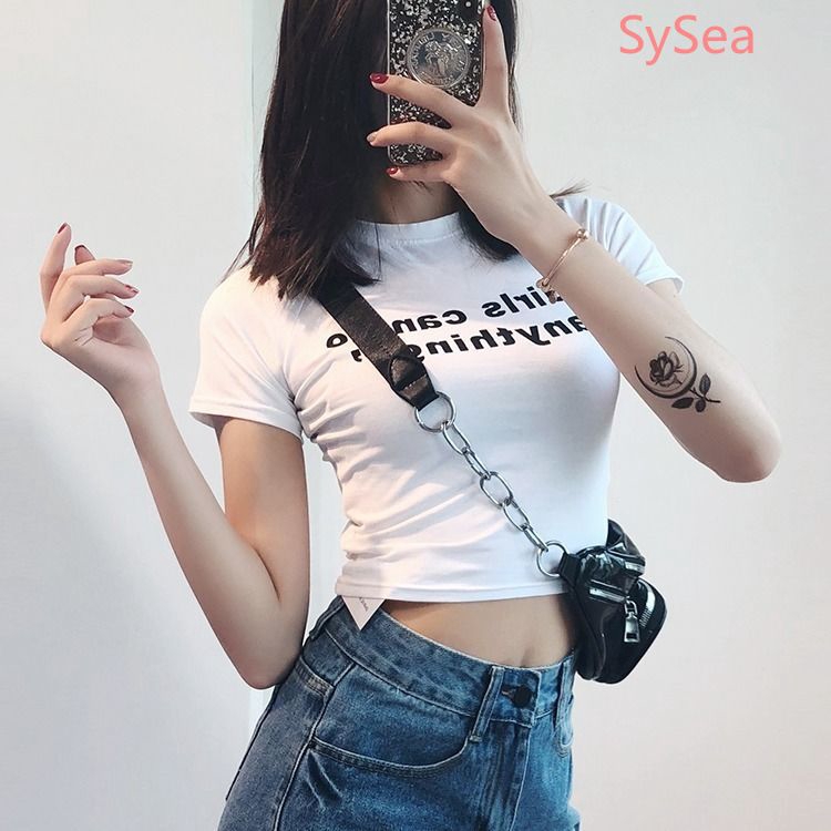 Áo thun tay ngắn in họa tiết hoạt hình thời trang mùa hè cho nữ