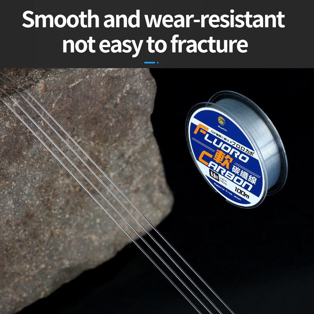 Bingolife Fluorocarbon Dây Câu PA Dây Câu Mạnh Dây Kéo Bền 100m