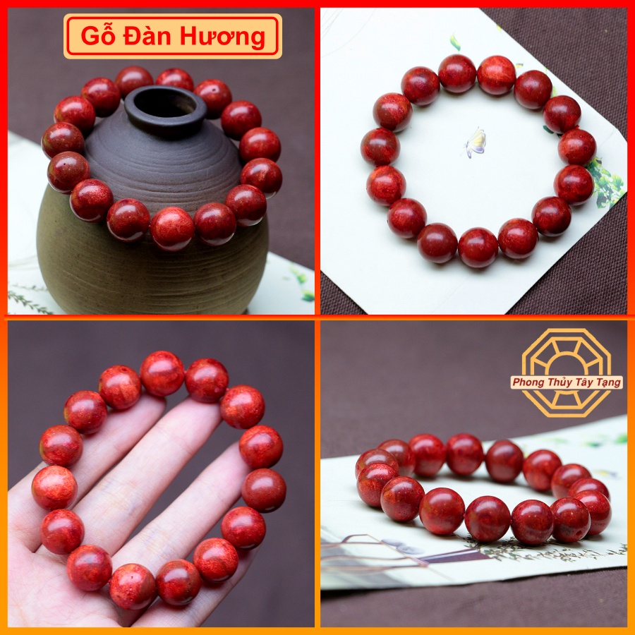 Vòng Tay Phong Thuỷ Gỗ Tự Nhiên  mùi thơm nhẹ Bình An, May Mắn quà tặng ý nghĩa - Phong Thuỷ Tây Tạng