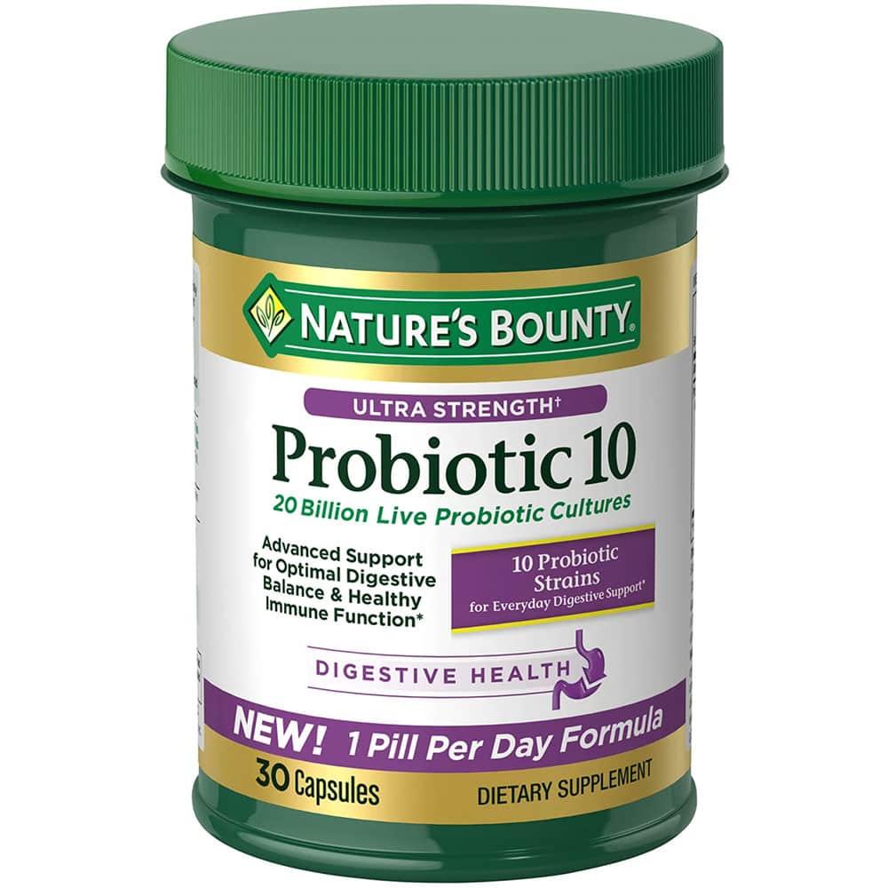Hỗ trợ hệ tiêu hóa và đường ruột Nature’s Bounty Probiotic 10 30 viên