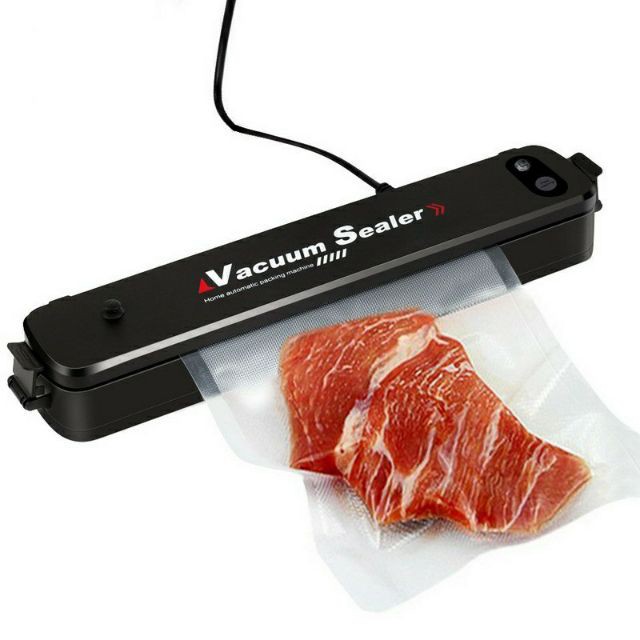 Máy hút chân không gia đình, Máy hút chân không thực phẩm VACUUM SEALER dùng túi nhám - Lực hút mạnh-MẪU MỚI 2021