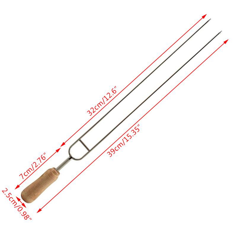 Set 6 xiên nướng BBQ hình chữ U bằng thép không gỉ tiện dụng