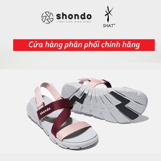 Giày sandal shondo F6 Sport đế xám ombre đỏ đô F6S2162