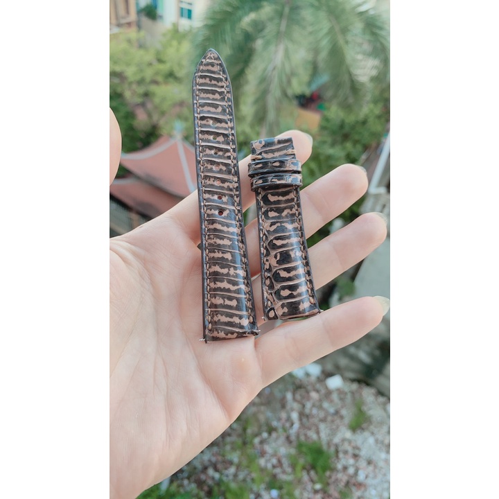 Dây đồng hồ da rắn thủ công