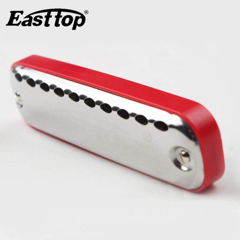 Kèn Harmonica 10 lỗ Easttop T10-1 màu đỏ