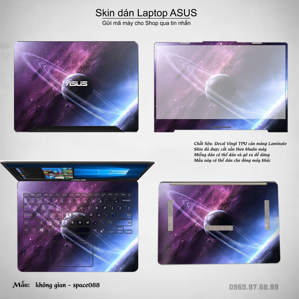 Skin dán Laptop Asus in hình không gian _nhiều mẫu 15 (inbox mã máy cho Shop)