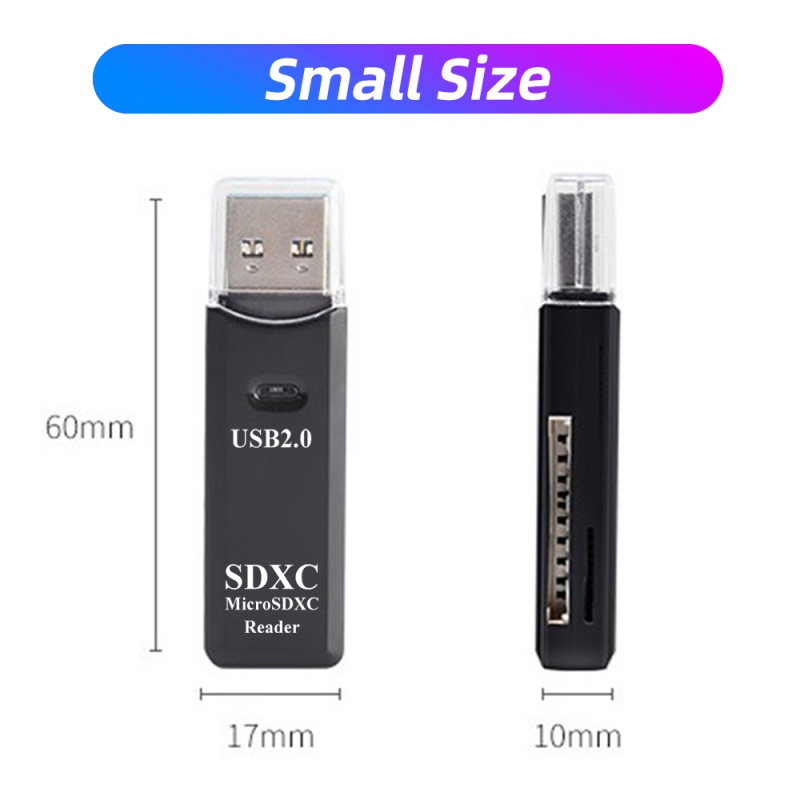 Đầu đọc thẻ nhớ 2 trong 1 Fonken Micro SD TF 2.0 cho máy tính bàn