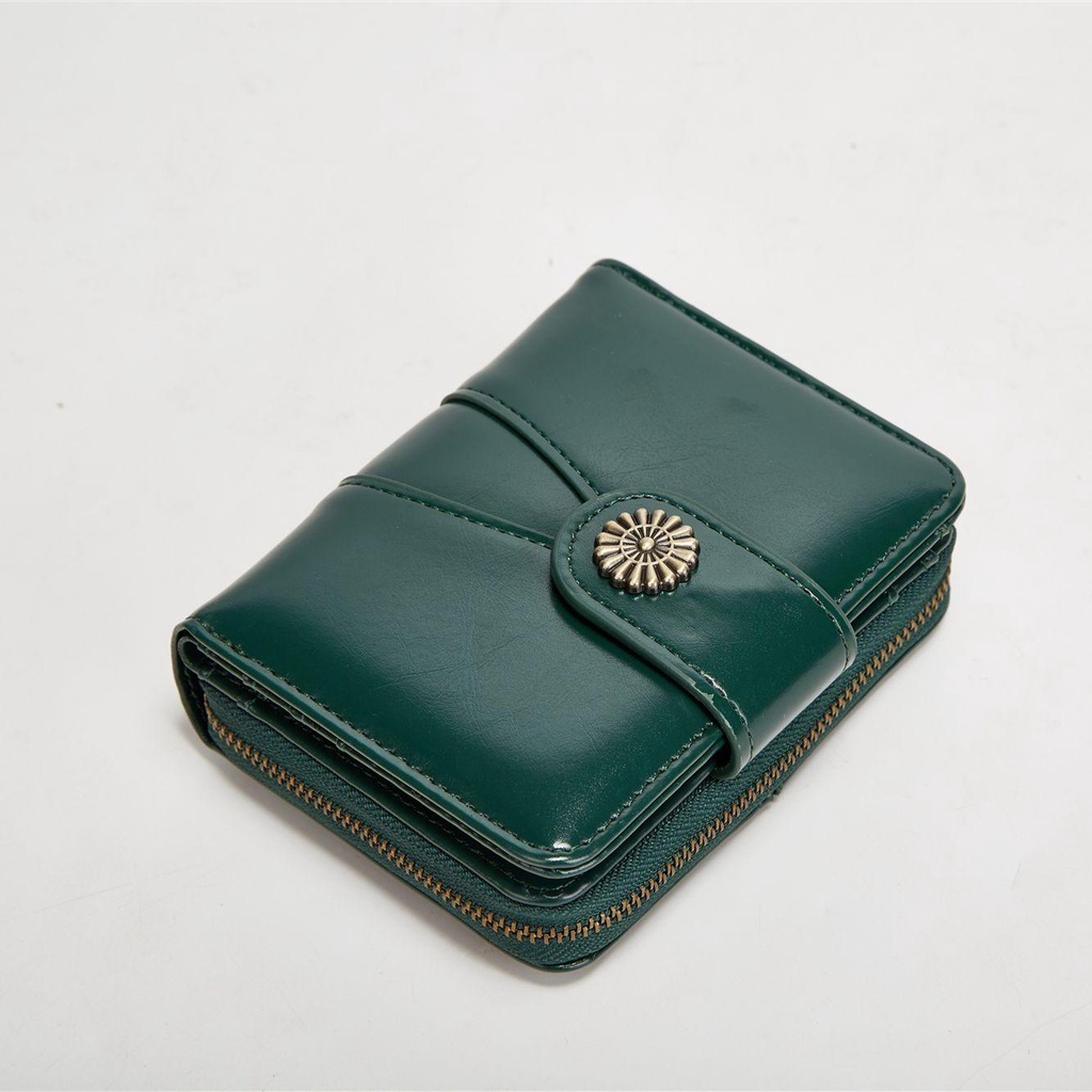 PATH Ví Ngắn Đựng Thẻ Phong Cách Vintage Cho Nữ Giá Đỡ
