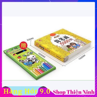 Vở tập tô 5000 hình kèm 12 bút chì màu cho bé