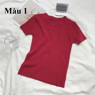 áo len tăm cọc tay cổ tròn cute