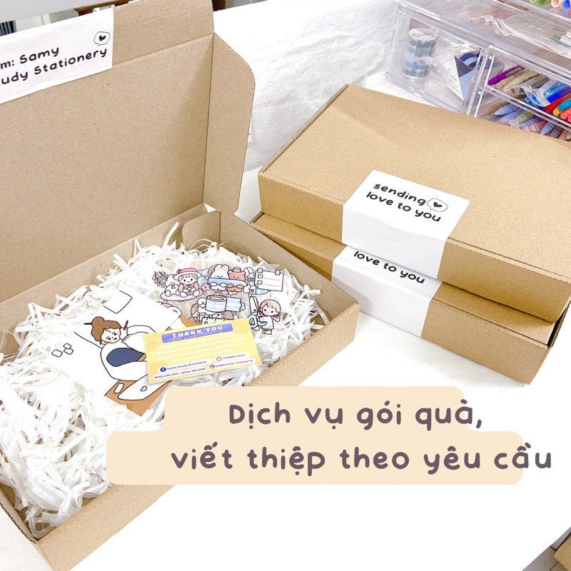 Dịch vụ gói quà, viết thiệp theo yêu cầu Hộp quà sinh nhật, quà kỷ niệm | Samy Study Stationery