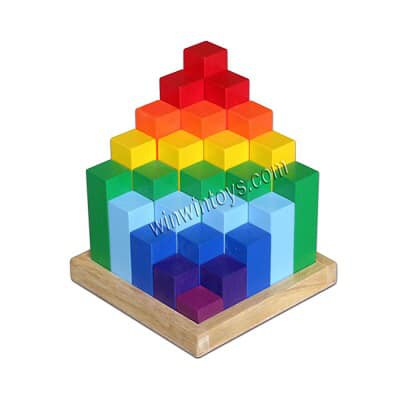 THÁP DIAMOND GỖ - Đồ chơi gỗ cho bé nhận biết màu sắc, so so sánh và sáng tạo