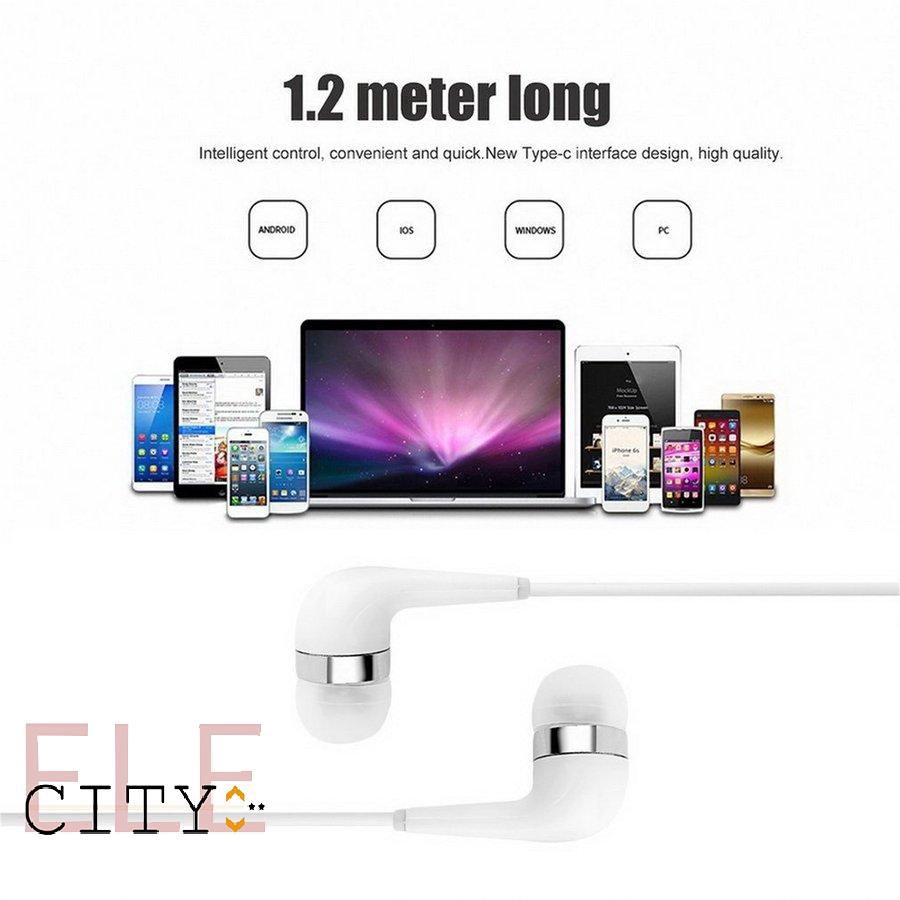 Ele】Tai Nghe Nhét Tai Giao Diện Vòng Động Đôi Lõi Type-C
