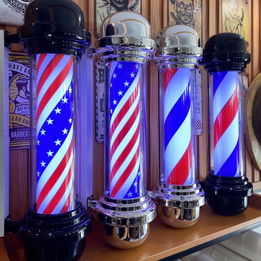Đèn Barber Pole Cao Cấp 70x25cm Dành Cho Tiệm Tóc Bảo Hành 12 Tháng
