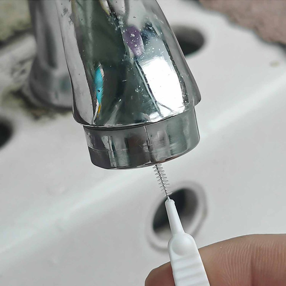 10 cái Đầu vòi hoa sen làm sạch Bàn chải rửa chống tắc nghẽn Bàn chải nhỏ