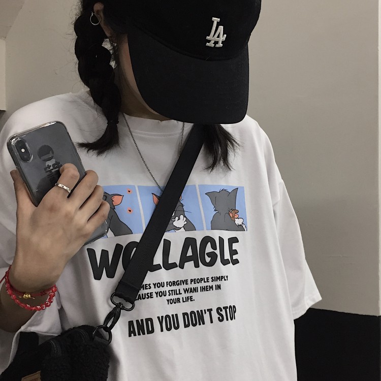 Áo thun Unisex Tom 6C AT103 Form rộng tay lỡ