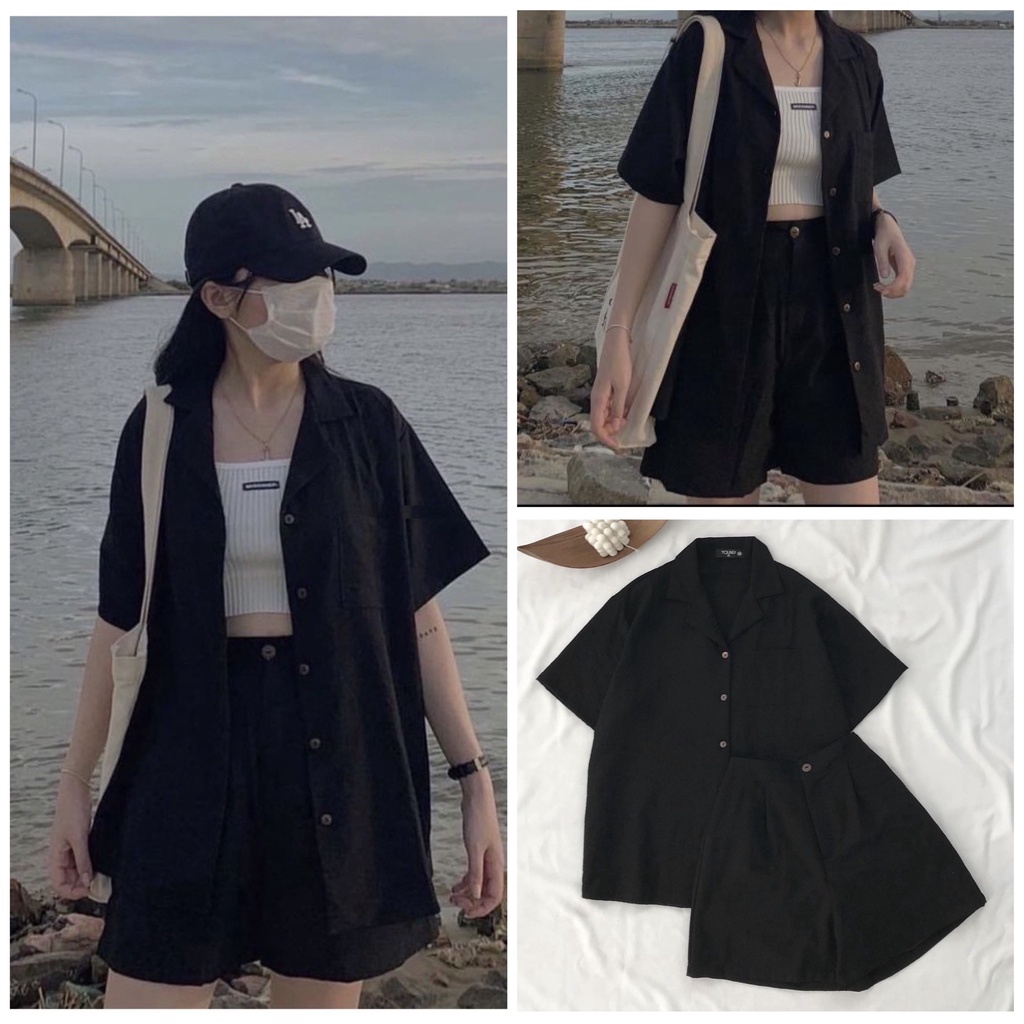 🌸 Bộ đồ học sinh form rộng tay lỡ kiểu đường phố hàn quốc Ulzzang 🌸