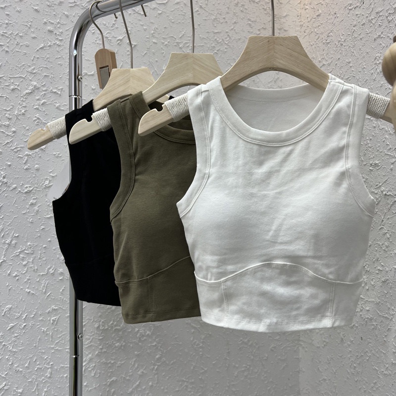 Áo croptop SUXI sát nách màu trơn thời trang mùa hè cho nữ