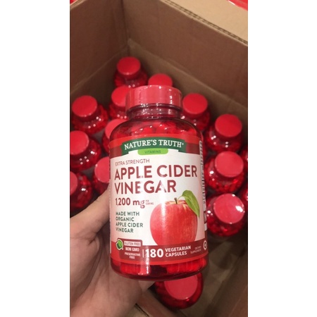 [HSD 06/2023] Viên uống giấm táo Apple Cider Vinegar 1200mg cúa Mỹ 180 viên —-Giúp giảm cân, đẹp da, detox cơ thể