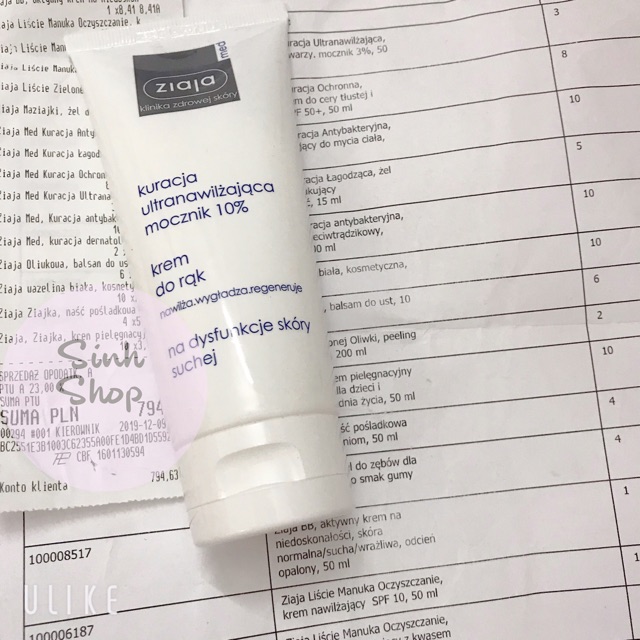 Kem Dưỡng Da Ziaj Med siêu dưỡng ẩm với Urê 10% dành cho Da Khô, Bong tróc 50ml hàng nội địa Balan