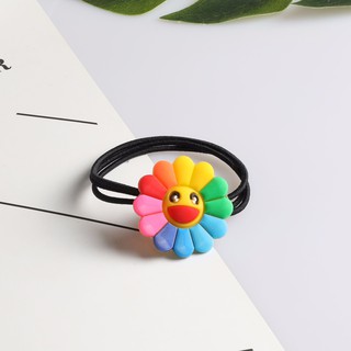 Set 100 Dây Thun Cột Tóc Hoa Mặt Trời Đẹp Dễ Thương (Giá Sỉ Siêu Rẻ)