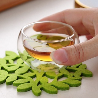 Chén trà thủy tinh tròn chịu nhiệt 2 lớp